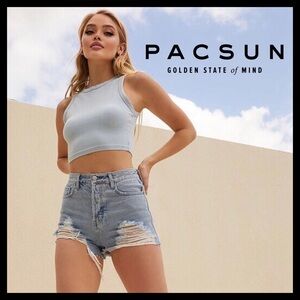 PacSun Ultra High-Rise Vintage Women’s Shorts (Size 30) Mallary Blu-NEW